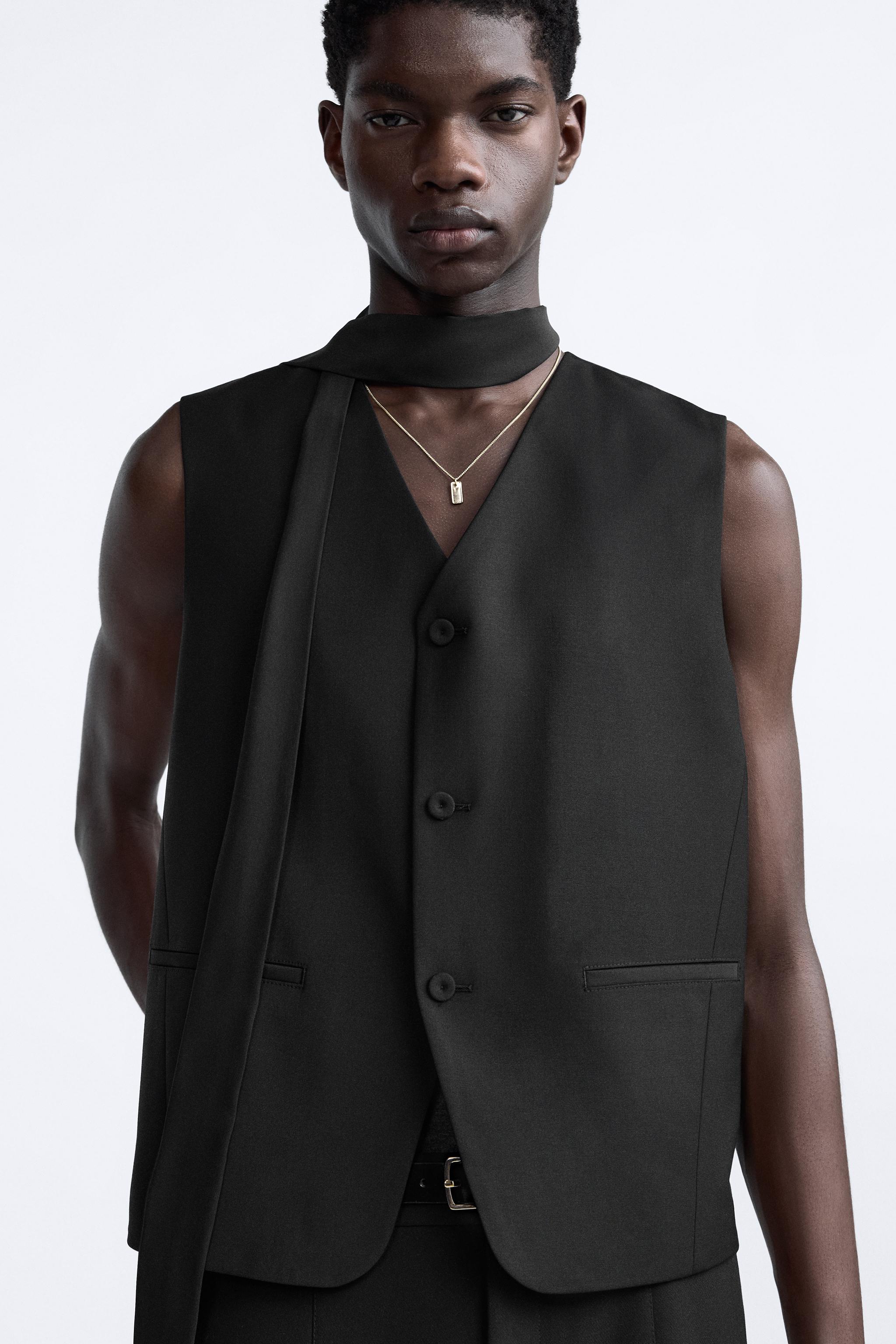 LINED BUTTON VEST - Black | ZARA Canada