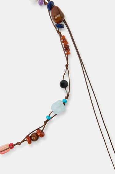 CINTURÓN CORDÓN PIEDRAS - Marrón de Zara