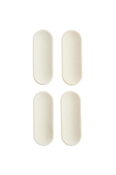 PACK MET RESINE BESTEKLEGGERS (4-PACK) - Lichtbeige van Zara