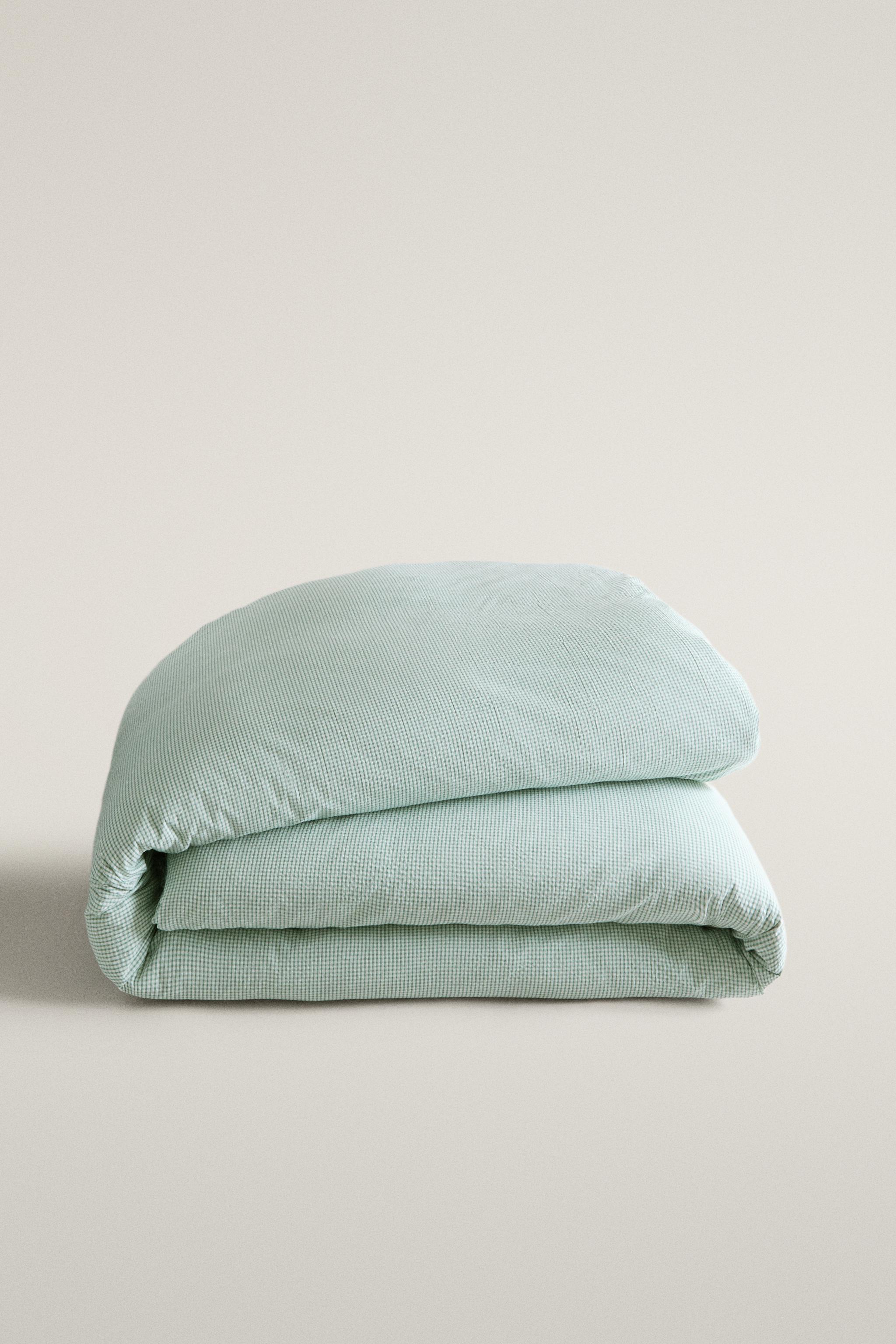 CHECK SEERSUCKER DUVET COVER