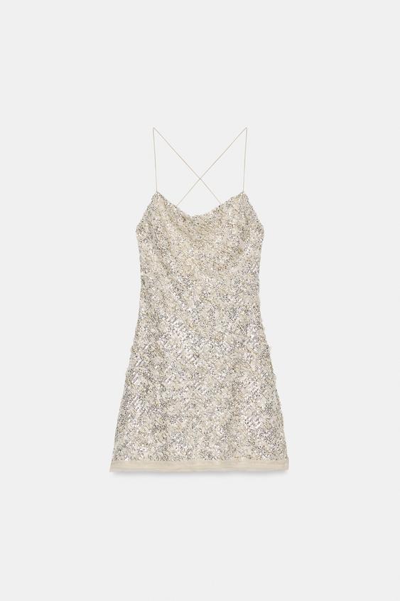 VESTIDO MINI LENTEJUELAS - Multicolor de Zara - Imagen 0