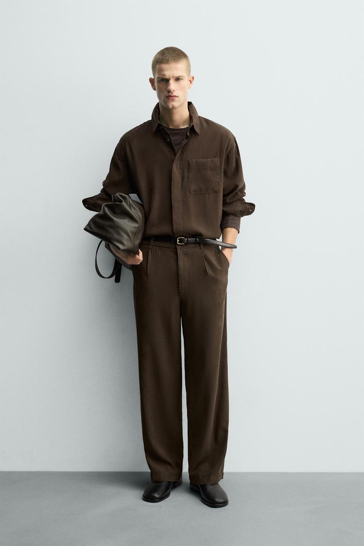 ZARA FLOWING RELAXED FIT TROUSERS
