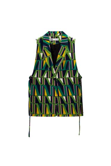 PRINTED VEST WITH VENTS