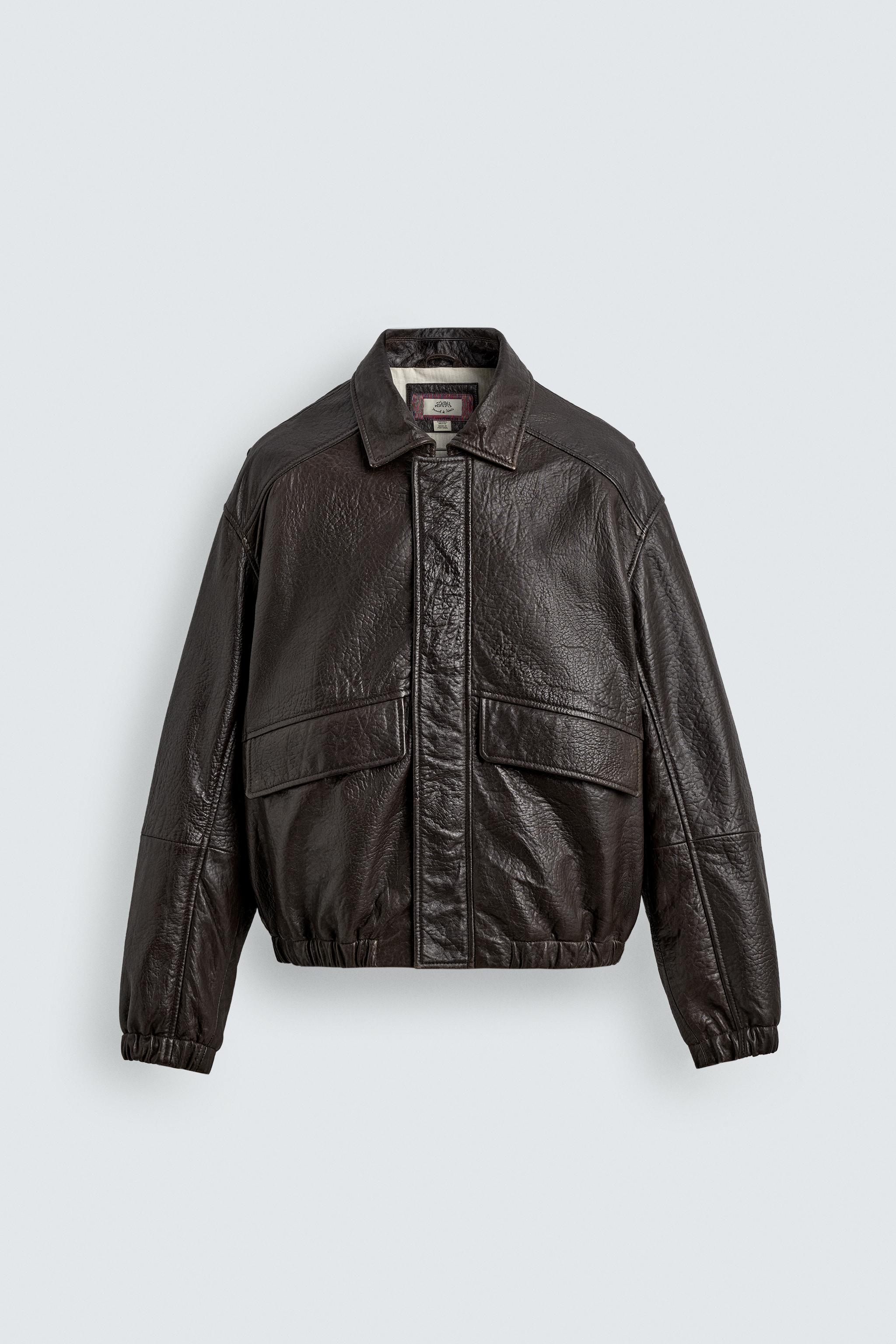 LEATHER JACKET SAMUEL DE SABOIA X ZARA - Brown | ZARA South Africa