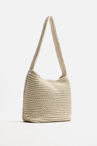 MACRAMÉ SHOULDER BAG - Ecru White by Zara - Image 3