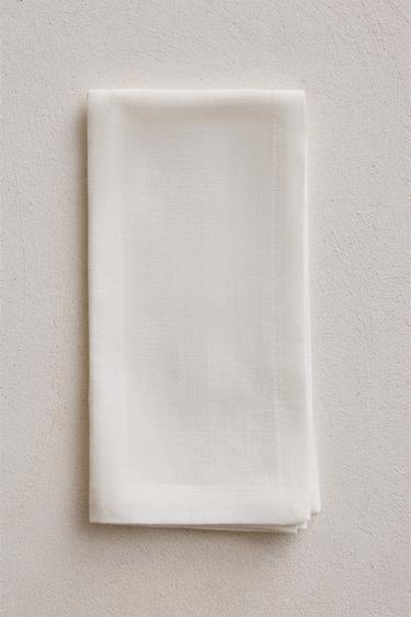SERVILLETA DE LINO - Blanco de Zara