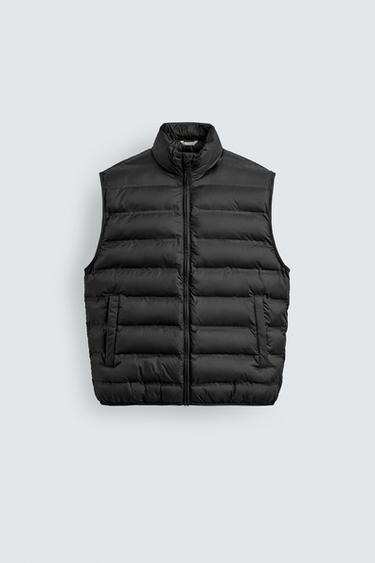 LIGHTWEIGHT WATER-REPELLENT PUFFER GILET - Black by Zara