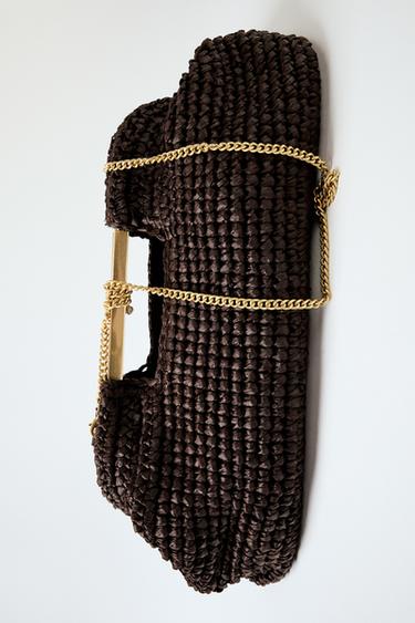 BOLSO SOBRE CUERPO TRENZADO - Marrón de Zara
