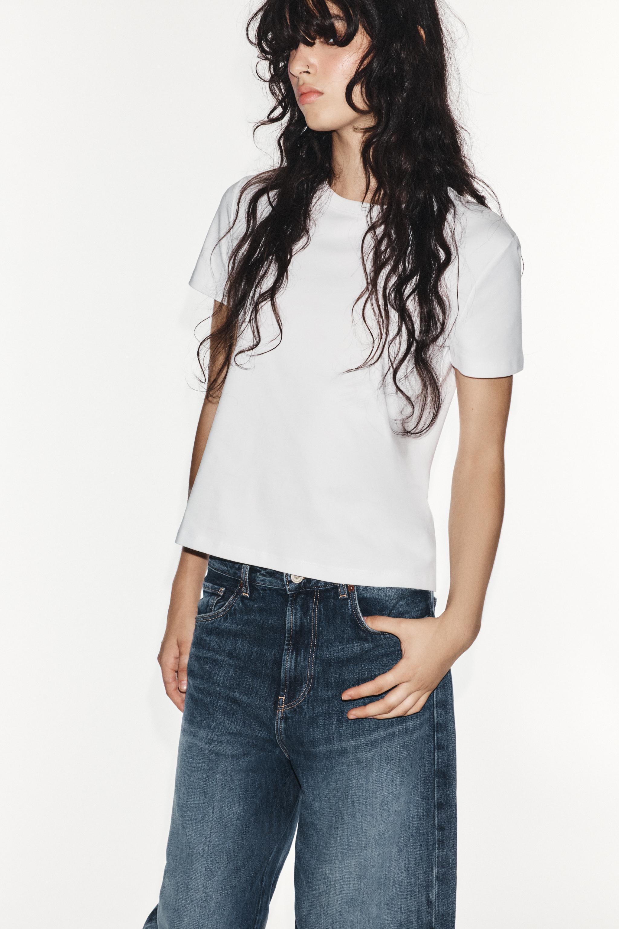 TRF MID-RISE BAGGY FOLDED JEANS