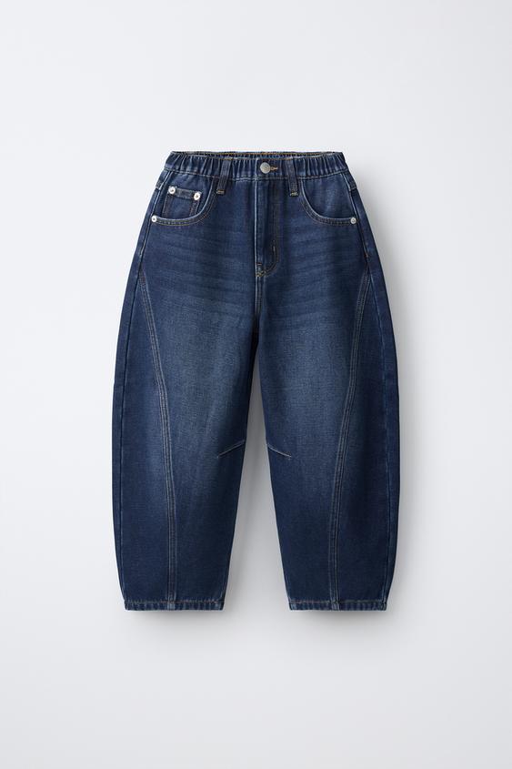 Zaras JEANS BALLOON FLEECEFODER - Blå medel - Bild 0