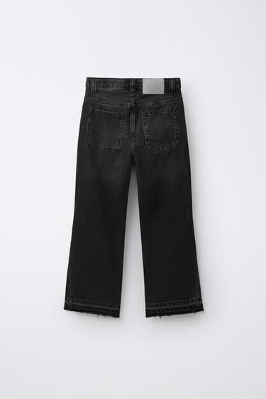 FRAYED FLARE JEANS — Black 2