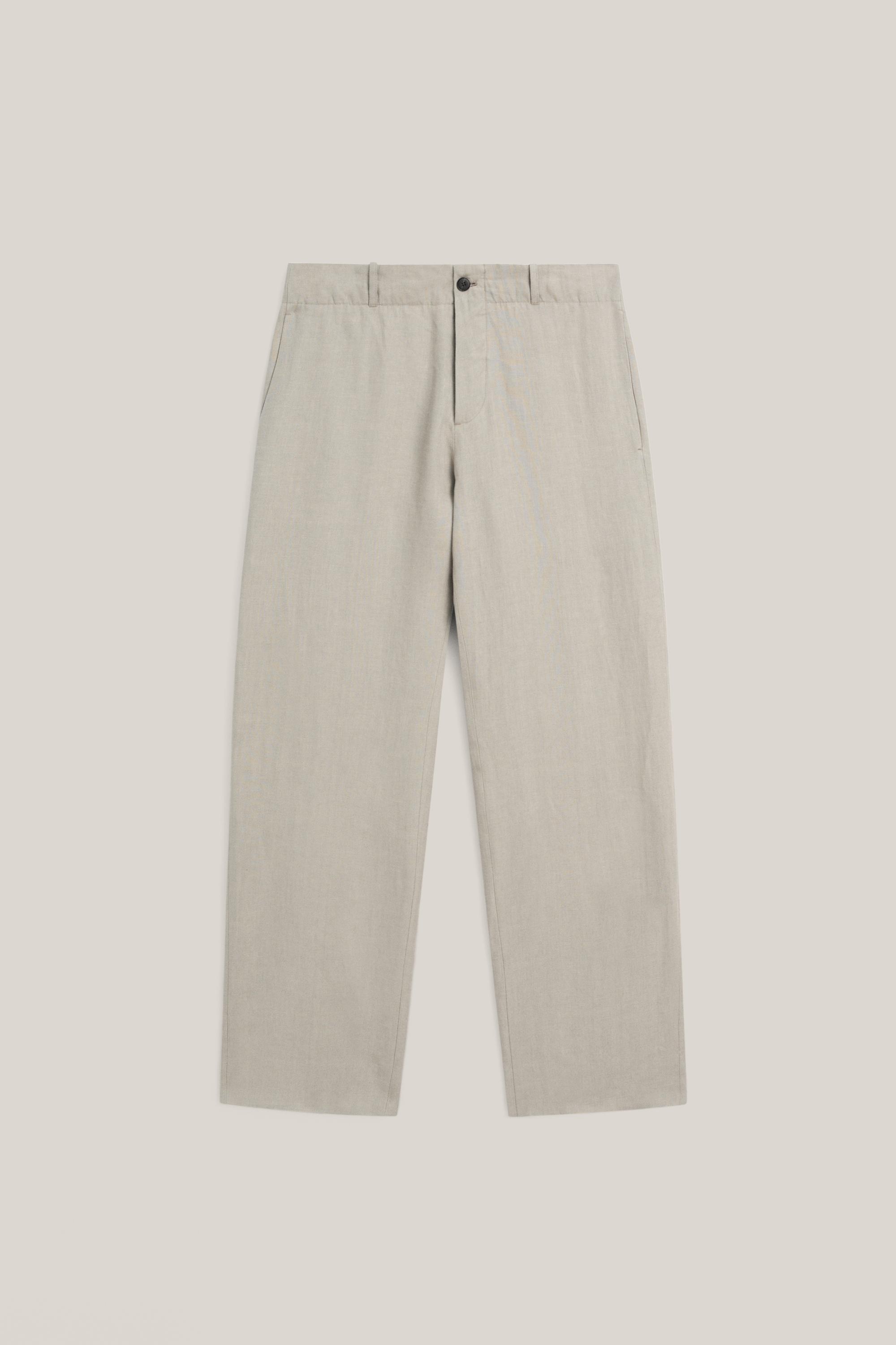 100% linen trousers - Limited Edition — Hunter green