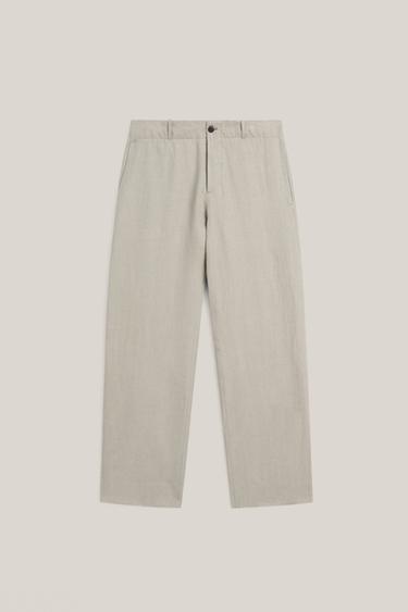 Zara 100% linen trousers - Limited Edition - Hunter green