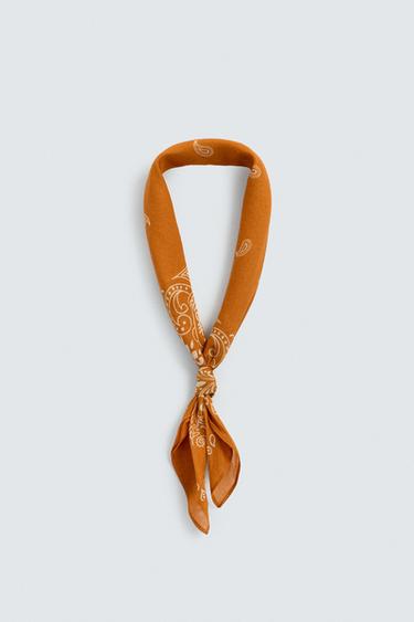 BANDANA À IMPRIMÉ PAISLEY - Orange de Zara - Image 3