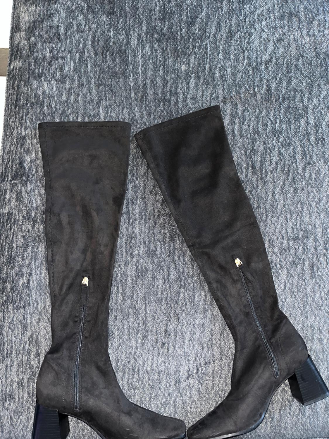 STRETCHY OVER THE KNEE BOOTS. SUEDE MATERIAL. - Image 3
