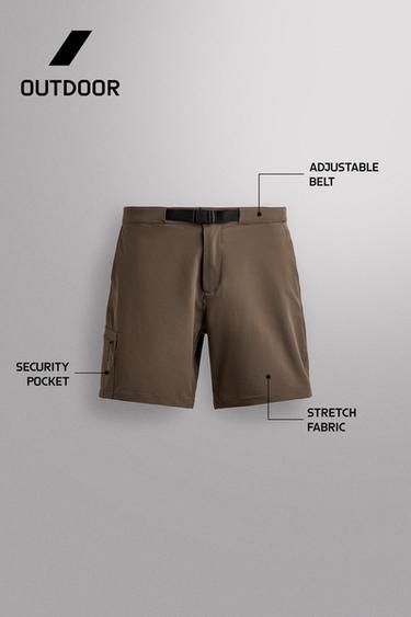 SHORT TECHNIQUE CARGO - Marron de Zara - Image 6