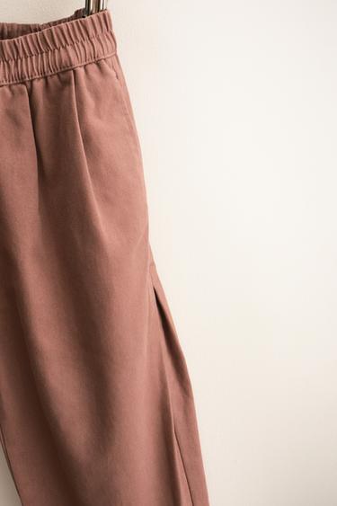 ZARA TIMELESS - BALLOON TROUSERS WITH ELASTIC WAIST - Brown / Taupe by Zara - Image 2