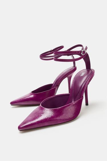 CHAUSSURES À BRIDES ARRIÈRE - Violet de Zara - Image 2