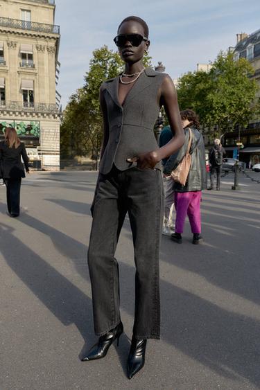 TAILORED KNIT WAISTCOAT - Grey by Zara