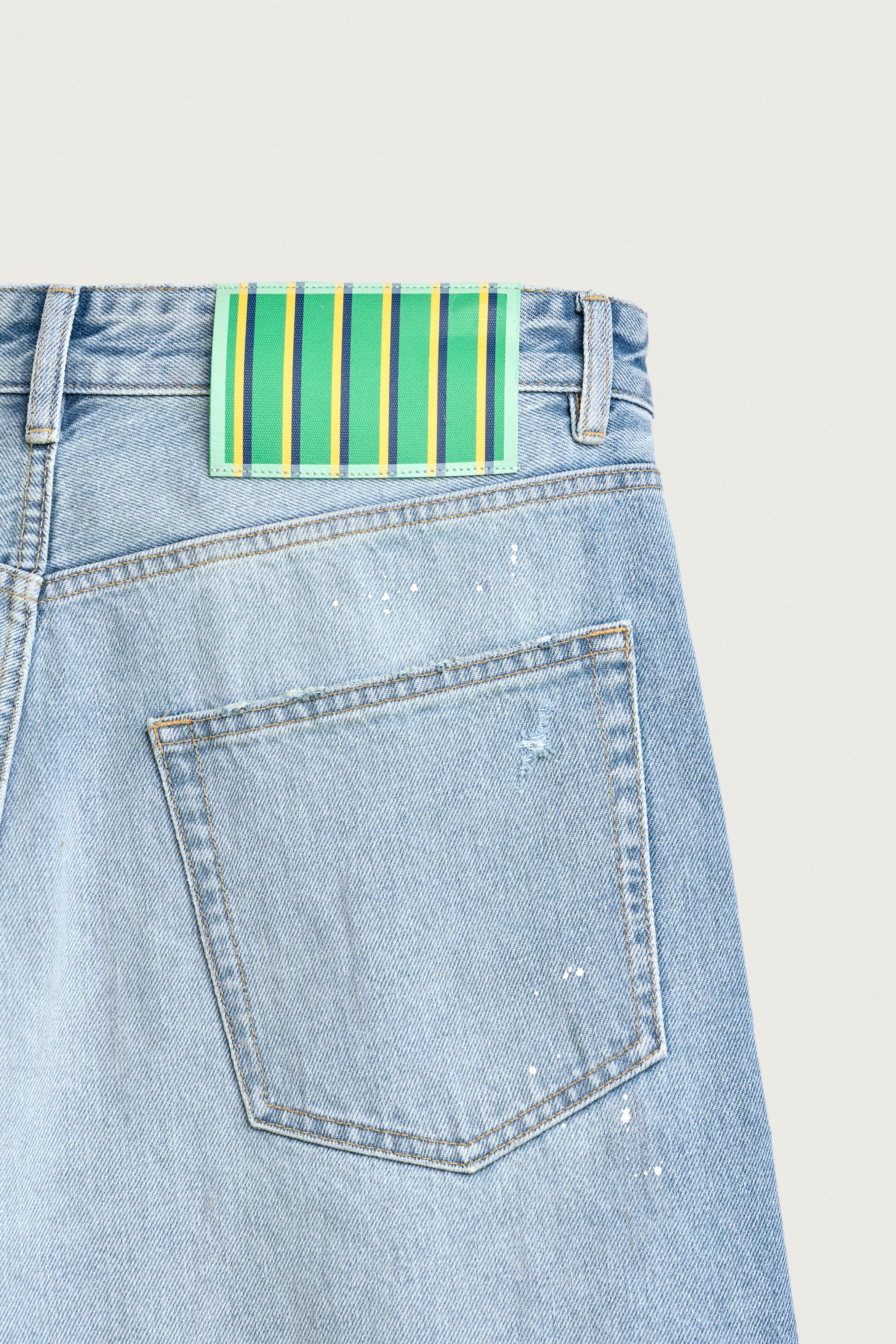 Мужские джинсы Zara RIPPED BAGGY FIT JEANS — фото 9