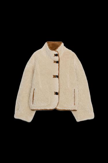 Zara REVERSIBLE DOUBLE-FACED JACKET - taupe brown - Image 0