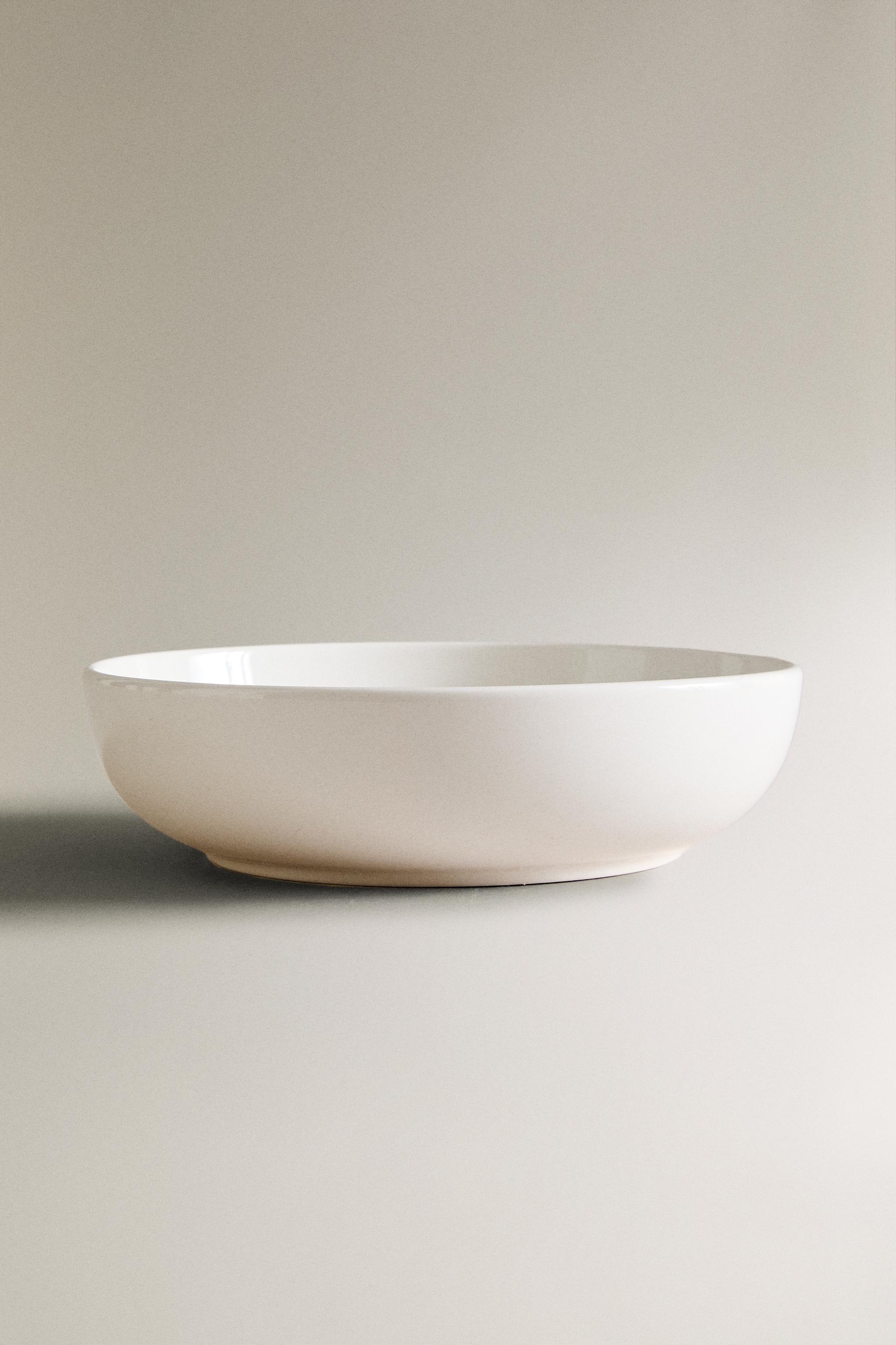 STONEWARE SOUP PLATE — White