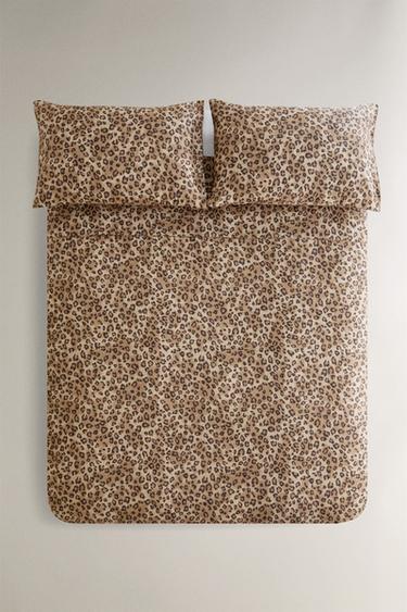 ANIMAL PRINT SATEEN DUVET COVER - Leopard by Zara