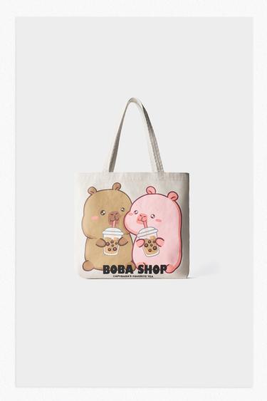 CAPIBARA CAPYFUN © TOTE BAG - Pink by Zara