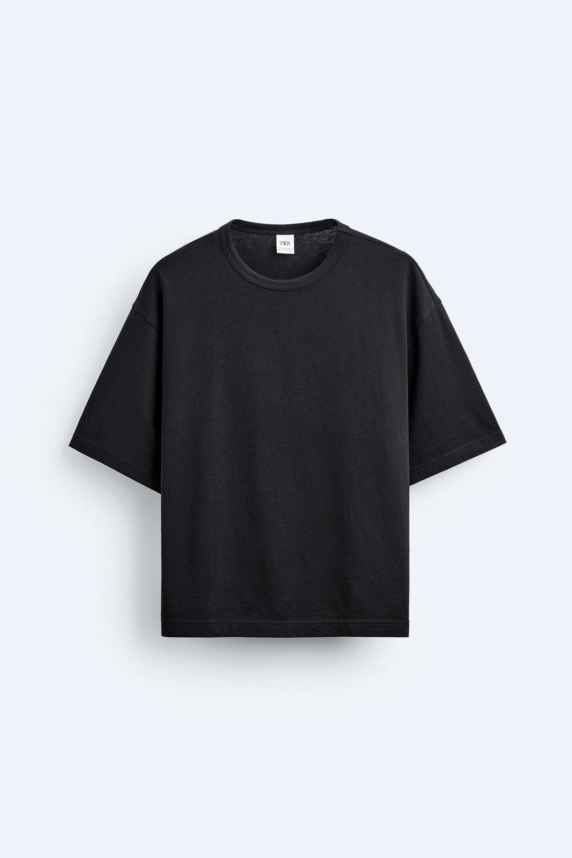 BOXY FIT T-SHIRT - Black | ZARA India