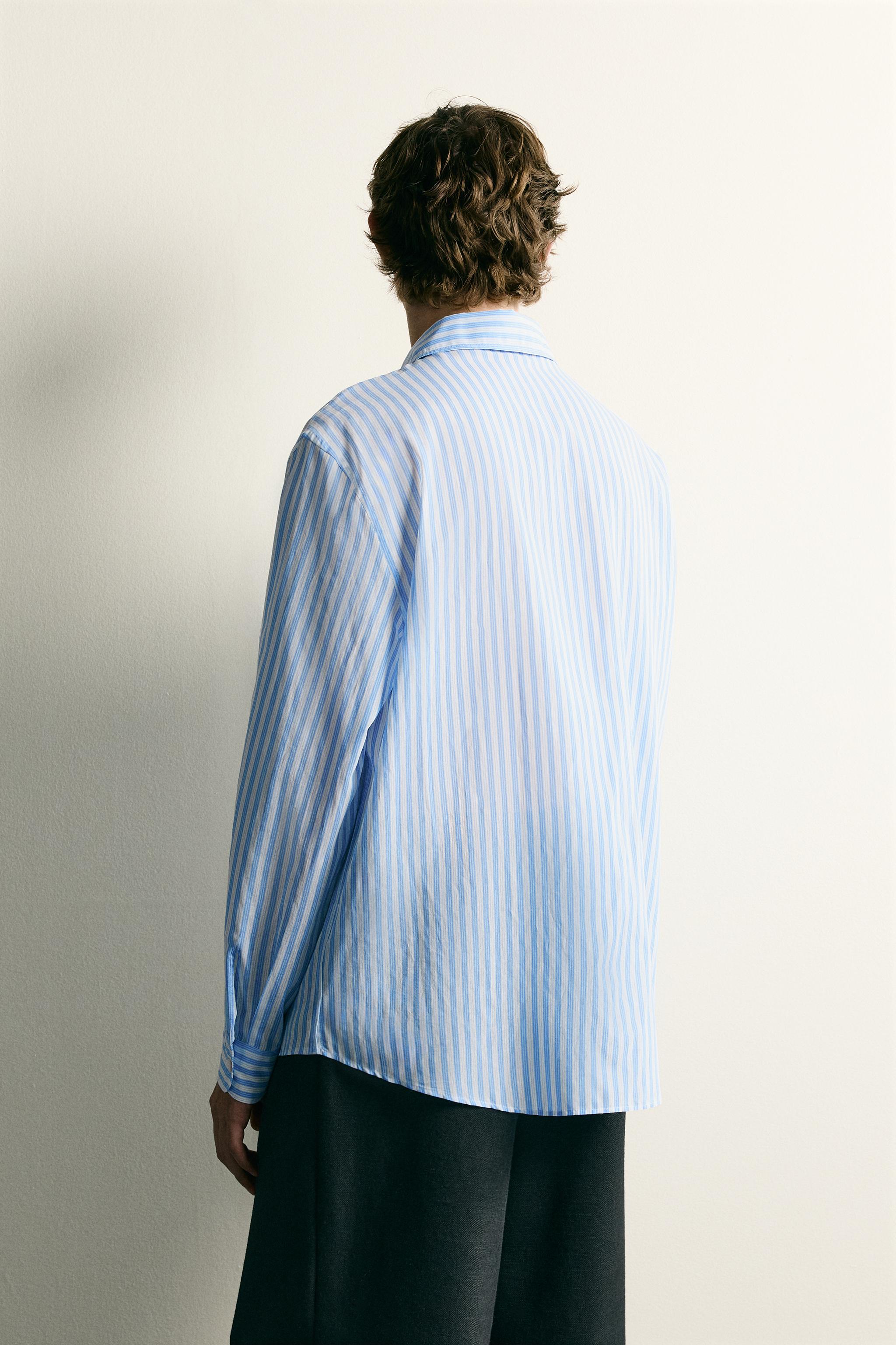 CHEMISE FLUIDE À RAYURES ET POCHES
