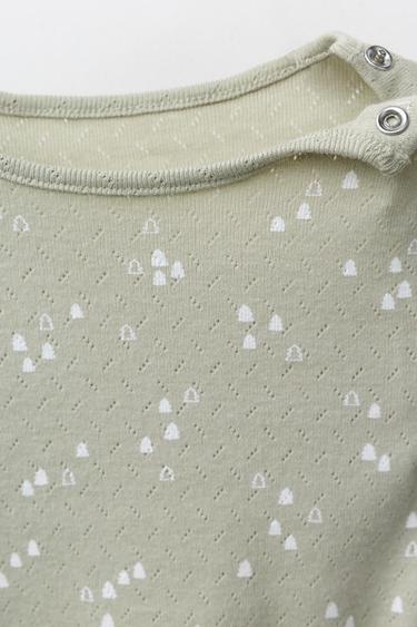 TREES PRINT BODYSUIT AND LEGGINGS SET - Light green by Zara - Image 2