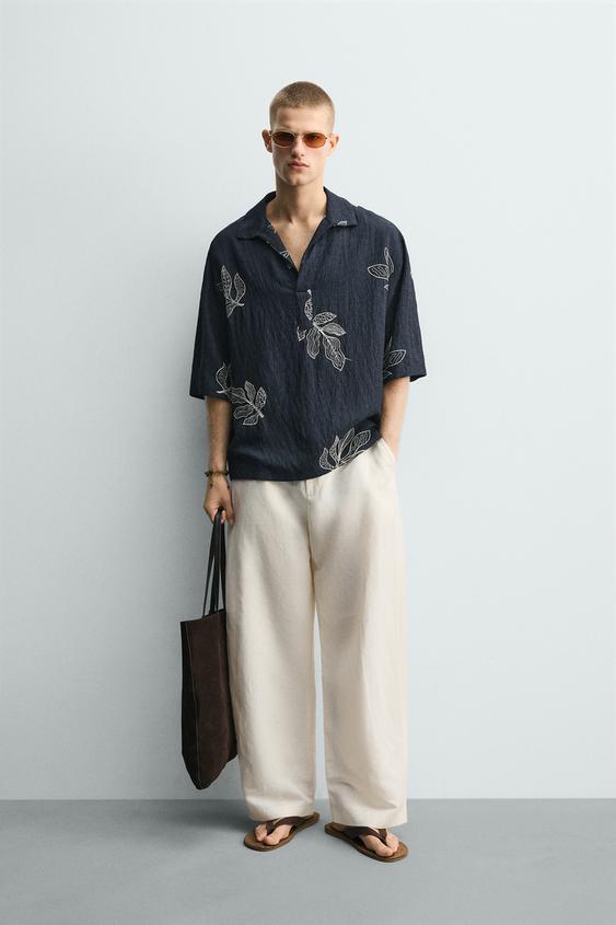 EMBROIDERED LEAF POLO SHIRT from Zara - $79.90