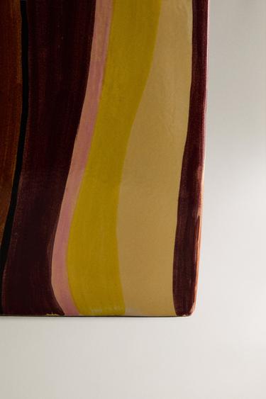 VASE CÉRAMIQUE RAYURES X COLLAGERIE - Jaune de Zara - Image 3