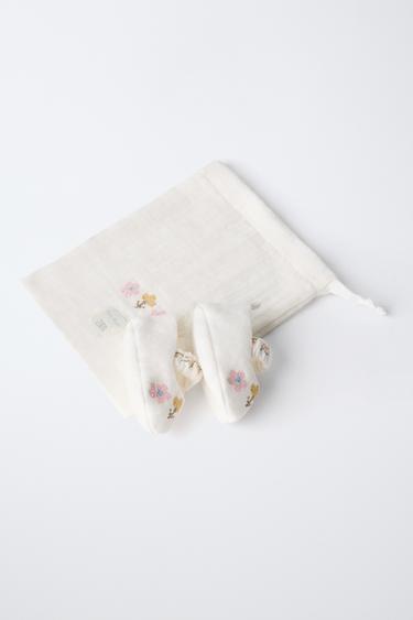 EMBROIDERED COTTON BOOTIES - Multicoloured by Zara - Image 2