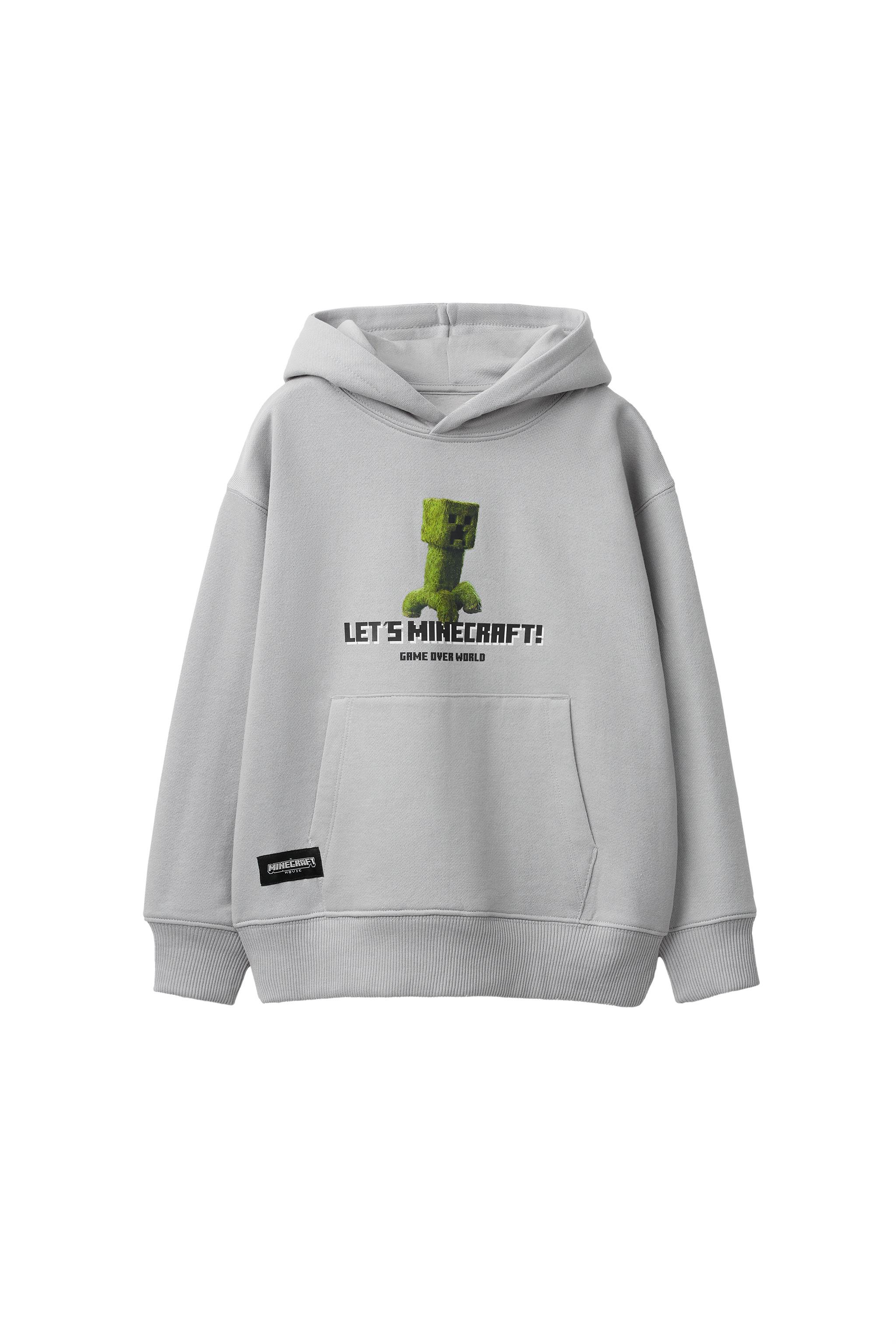 MINECRAFT © MOJANG AB. ™ HOODIE SWEATSHIRT - Pearl gray | ZARA