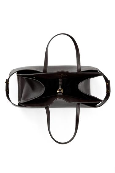 BOLSA PIEL CITY LIMITED EDITION - Chocolate de Zara