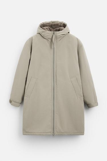 CONTRAST PUFFER JACKET - Khaki by Zara