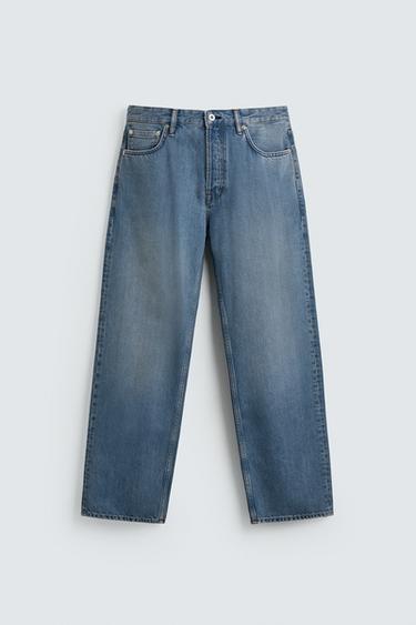 JEANS LIGEROS ALGODÓN - LYOCELL - Azul medio de Zara