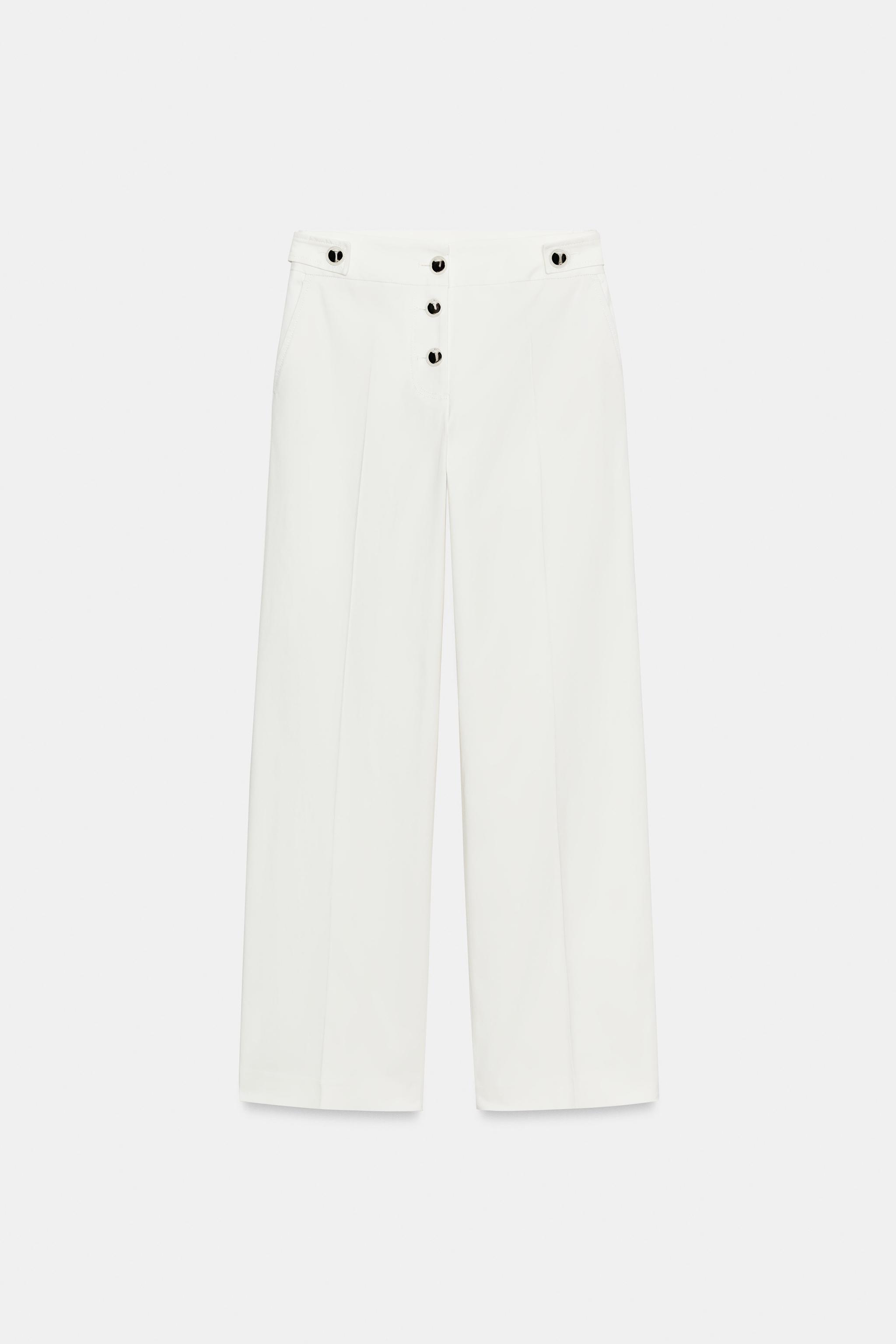 METALLIC BUTTON PANTS