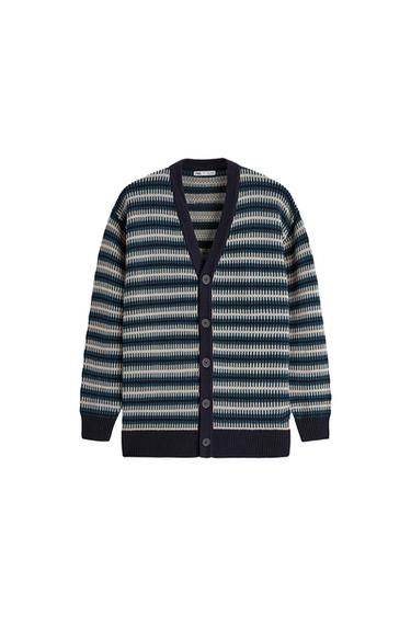 CÁRDIGAN JACQUARD GEOMÉTRICO