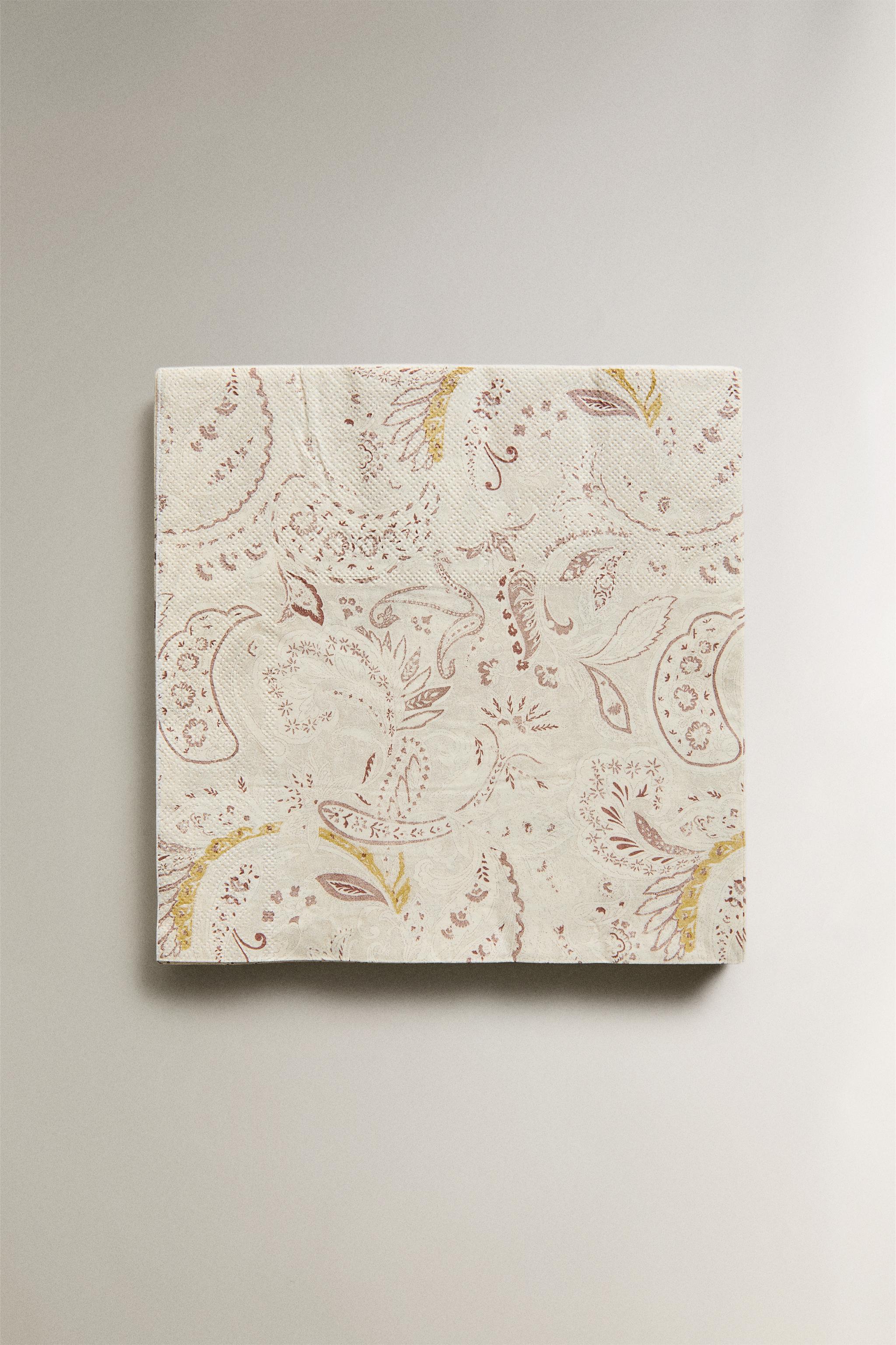 LOT DE SERVIETTES EN PAPIER PAISLEY (LOT DE 20)