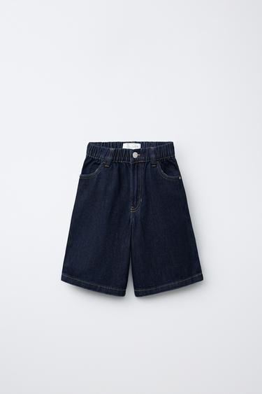 ДЖИНСОВЫЕ ШОРТЫ BAGGY — ИНДИГО от Zara