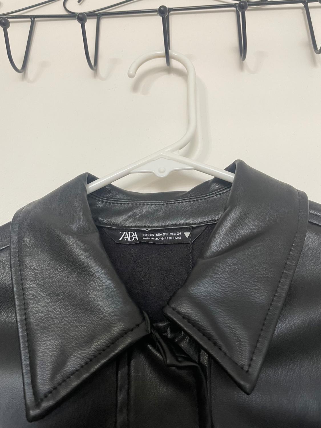 FAUX LEATHER OVERSHIRT - Image 4