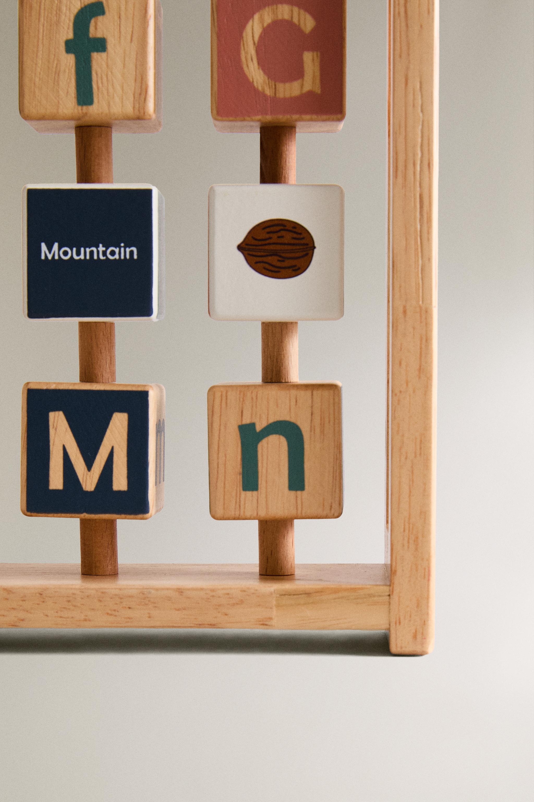 Zara KIDS' WOODEN ALPHABET TOY — фото 4