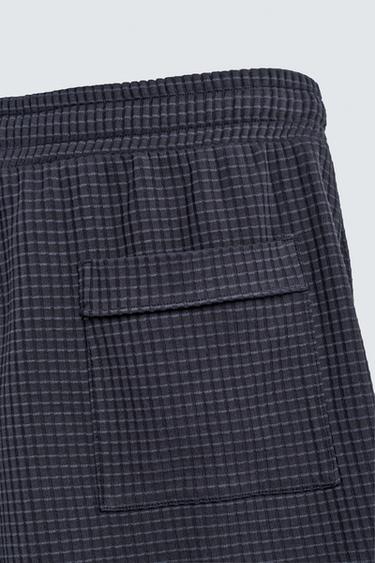 BERMUDA JOGGER STRUCTURÉ - Bleu de Zara - Image 7