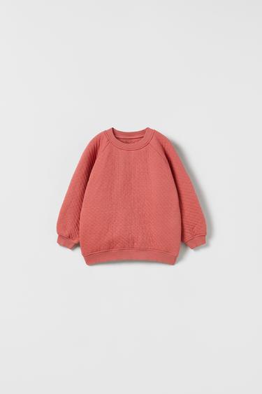 CAMISETA RAYAS BORDADO PATO - Rosado de Zara