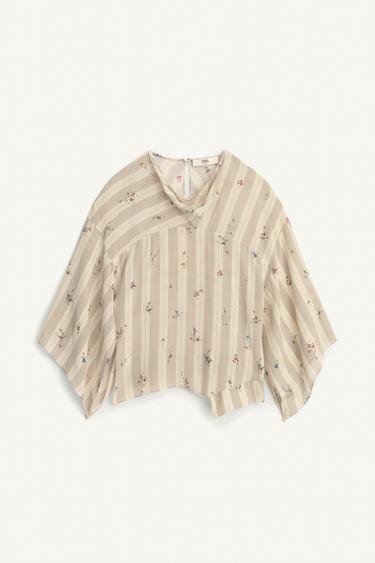 BLUSA RAYAS FLORES LIMITED EDITION - Estampado de Zara