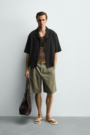 CAMISA PERFORADOS BORDADOS - Negro de Zara - Imagen 0