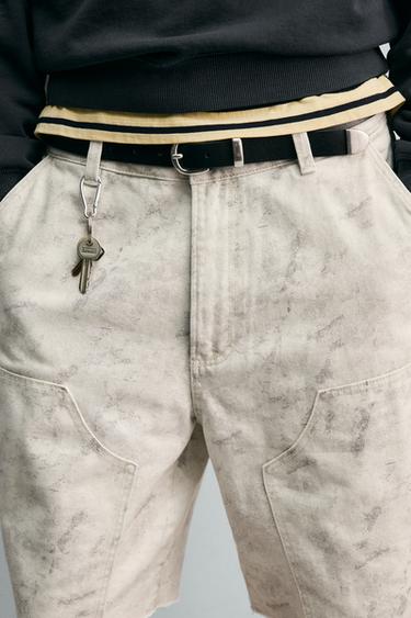 BERMUDA RELAXED FIT POCHE CHARPENTIER - Imprimée de Zara - Image 5