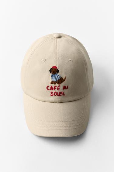 CASQUETTE BRODERIES INSCRIPTION TECKEL - Sable de Zara